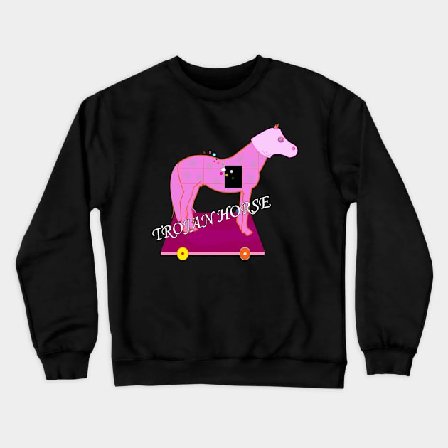 Trojan Horse Crewneck Sweatshirt by momomoma